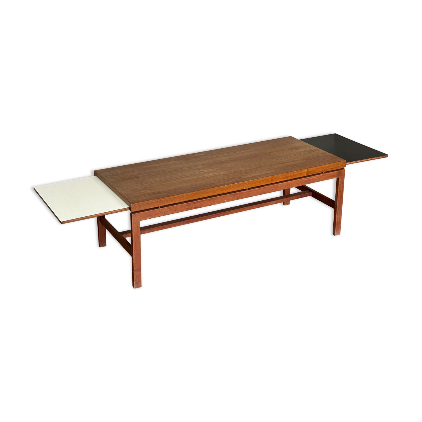 Scandinavian teak coffee table with extensions
