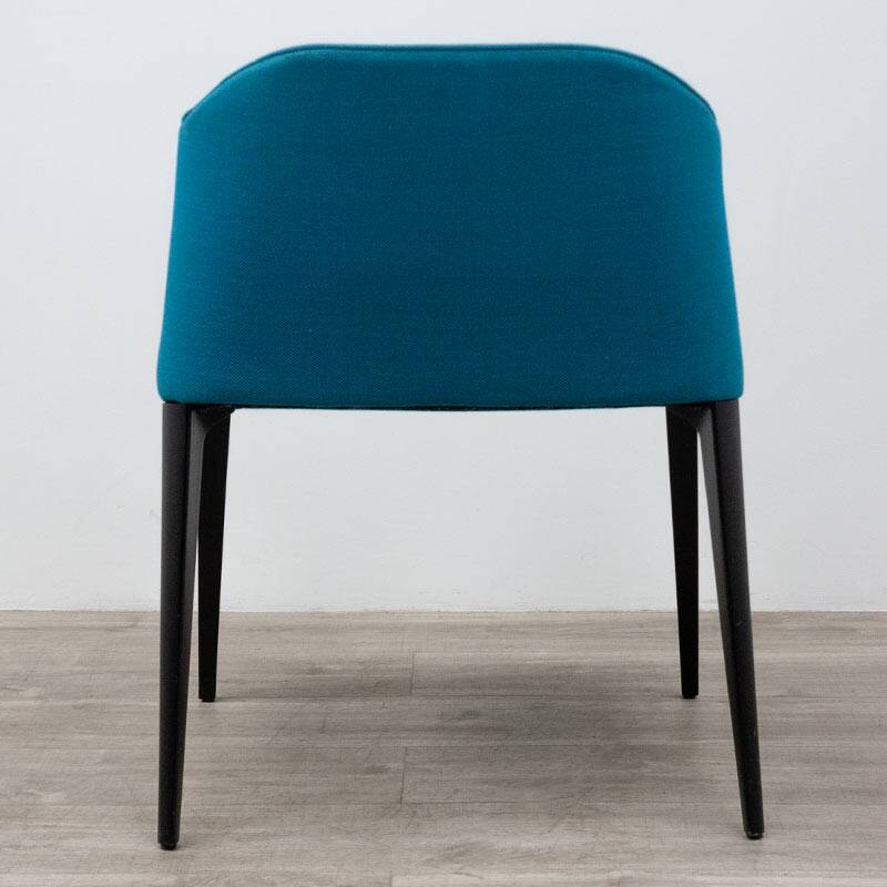 Laja chair from Pedrali in turquoise fabric