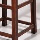 Mid-century oak bar stools with cognac leather seats