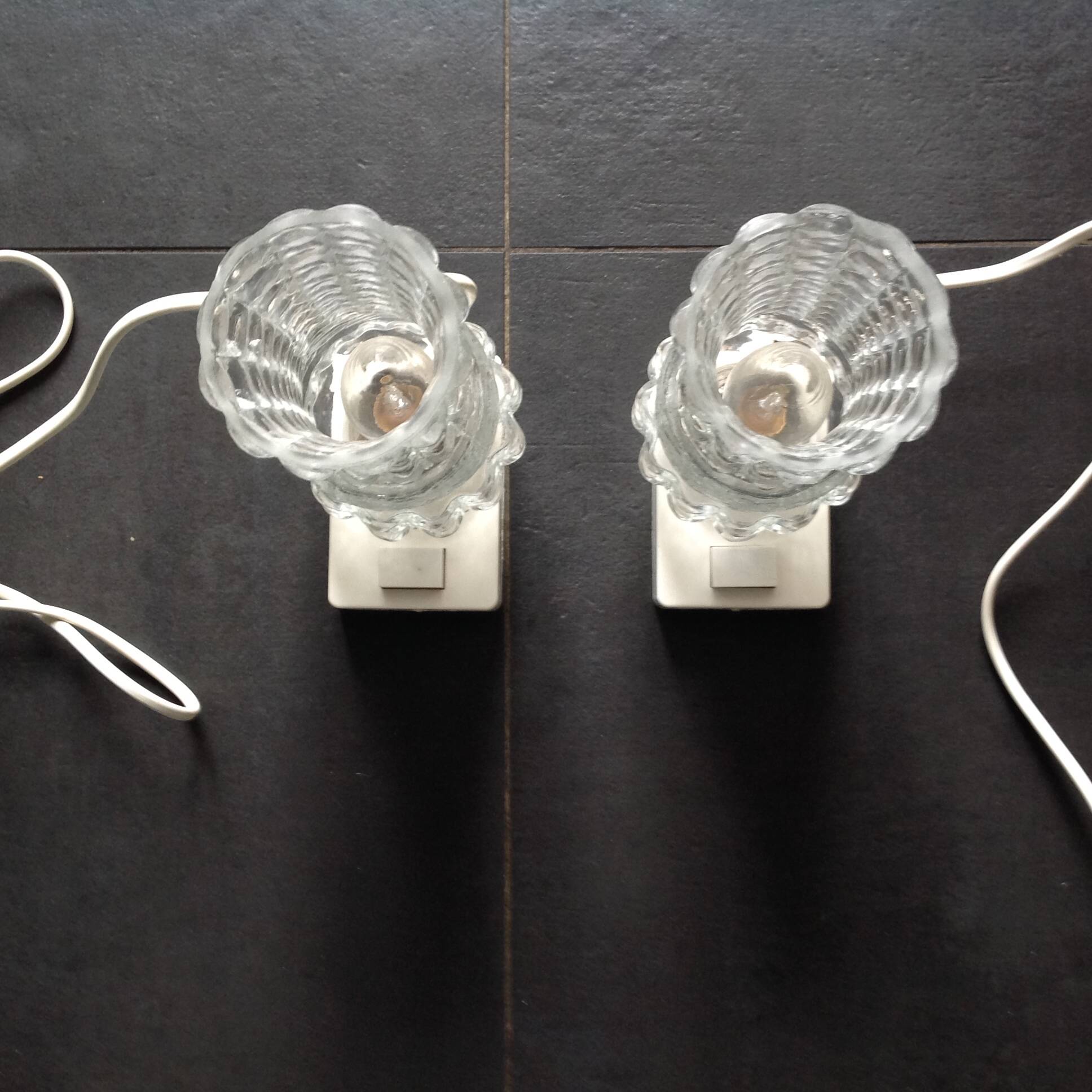 Pair of vintage bedside lamps, 60s