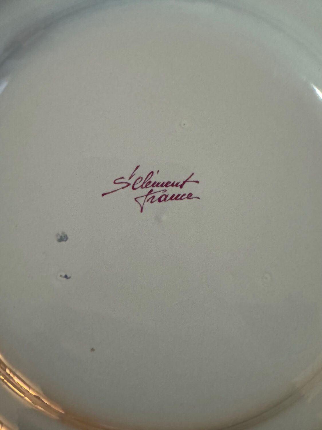 Plate Bouquet of Flowers Saint-Clément No. 67 – Vintage Earthenware