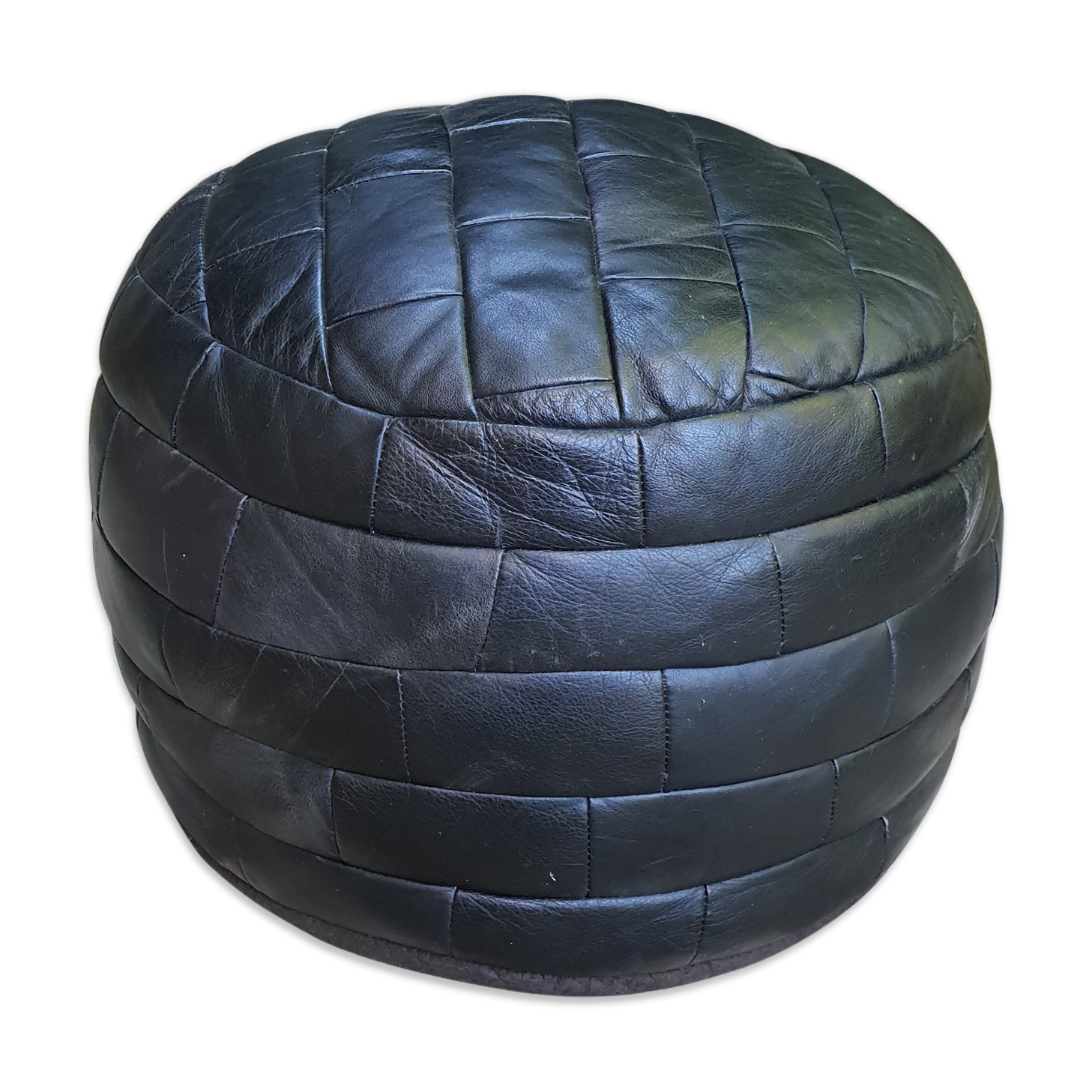 Leather pouf De Sede 1970