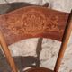 Chaise bistrot en bois courbé dossier avec décor
