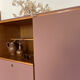 Armoire penderie & commode vieux rose et bois