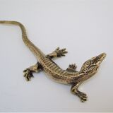 solid brass lizard gilded bronze 70s
