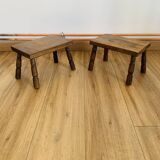 Pair of small rectangular stools