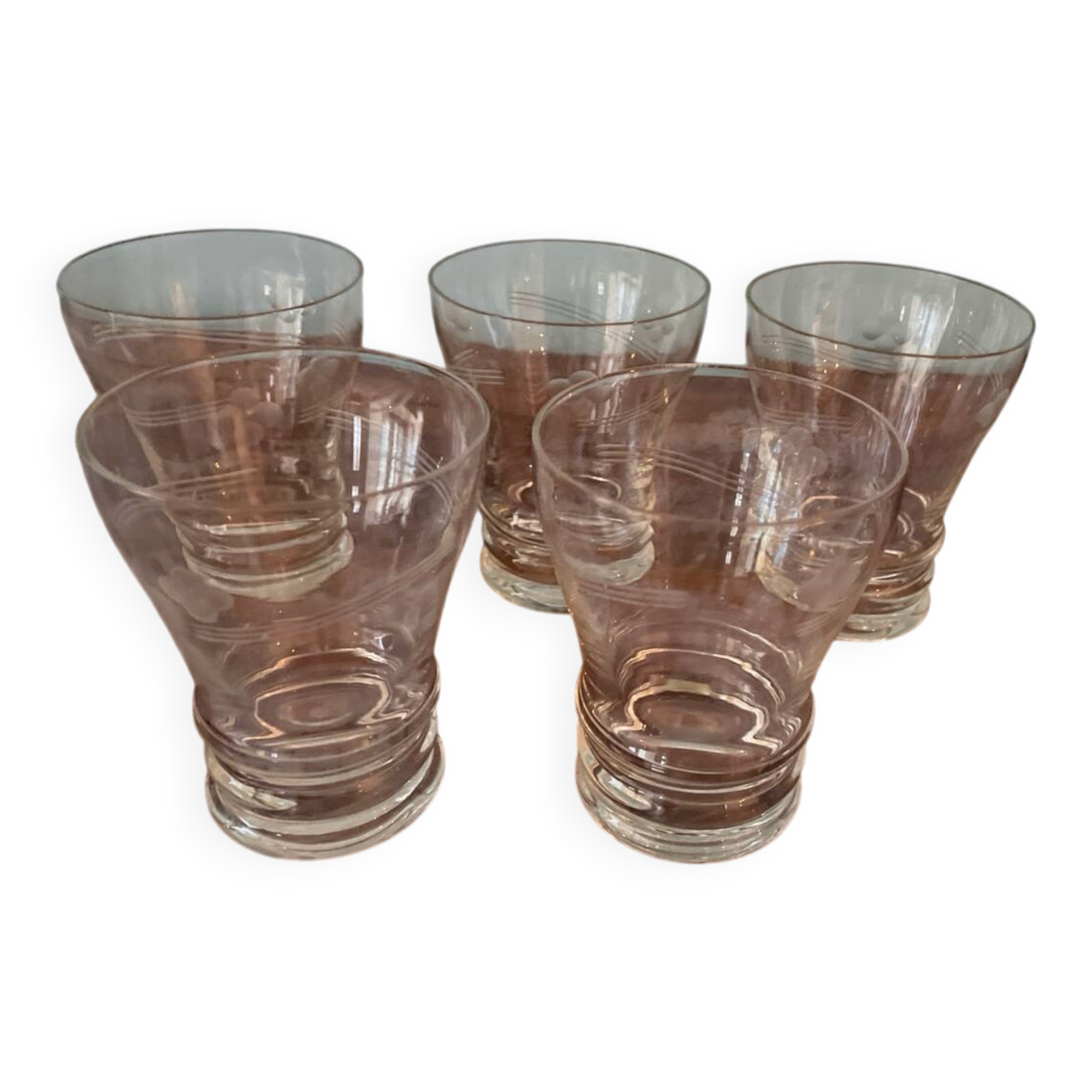 Lot de 5 verres cristal