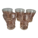 Lot de 5 verres cristal