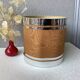 Abat jour seventies chrome band and moiré fabric