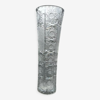 Vase en cristal taillé – milieu xxème