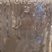 Carafe Jules Grevy 1879 fait main, verre moulé.