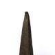 Imposing brutalist wrought iron candlestick "spear", signed, 1950s.
