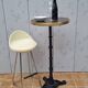 Vintage cast iron and brass "standing" bistro table, 109 cm