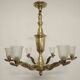 Art Deco bronze chandelier circa 1930