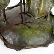 Japanese-style Heron floor lamp, Art Nouveau, France, circa 1900