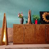 Handmade Mid-Century Modern Light ZENITH Solid Wood Sculptural Floor lamp