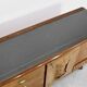 Italian Art Deco Sideboard In Walnut Burl And Brass.
