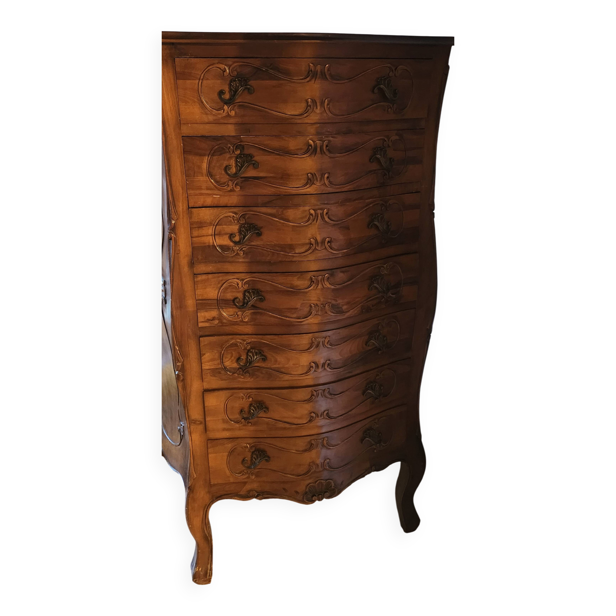 Louis XV style chiffonnier with seven drawers