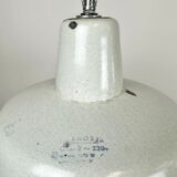Industrial White Enamel Factory Pendant Lamp from Zaos, 1960s