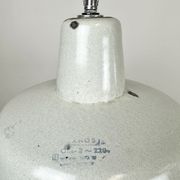Industrial White Enamel Factory Pendant Lamp from Zaos, 1960s