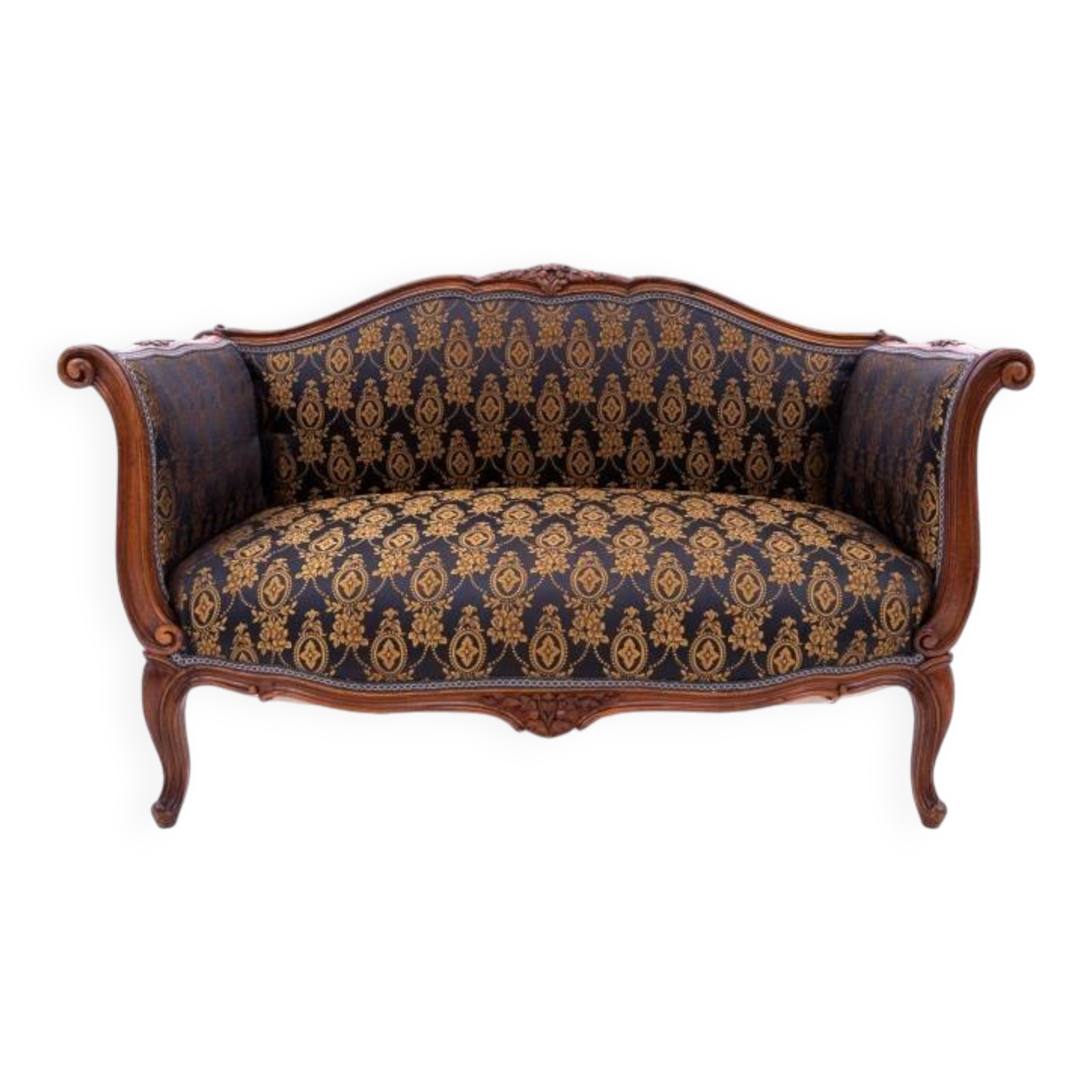 Small antique sofa from the late 19th century, France. After renovation.