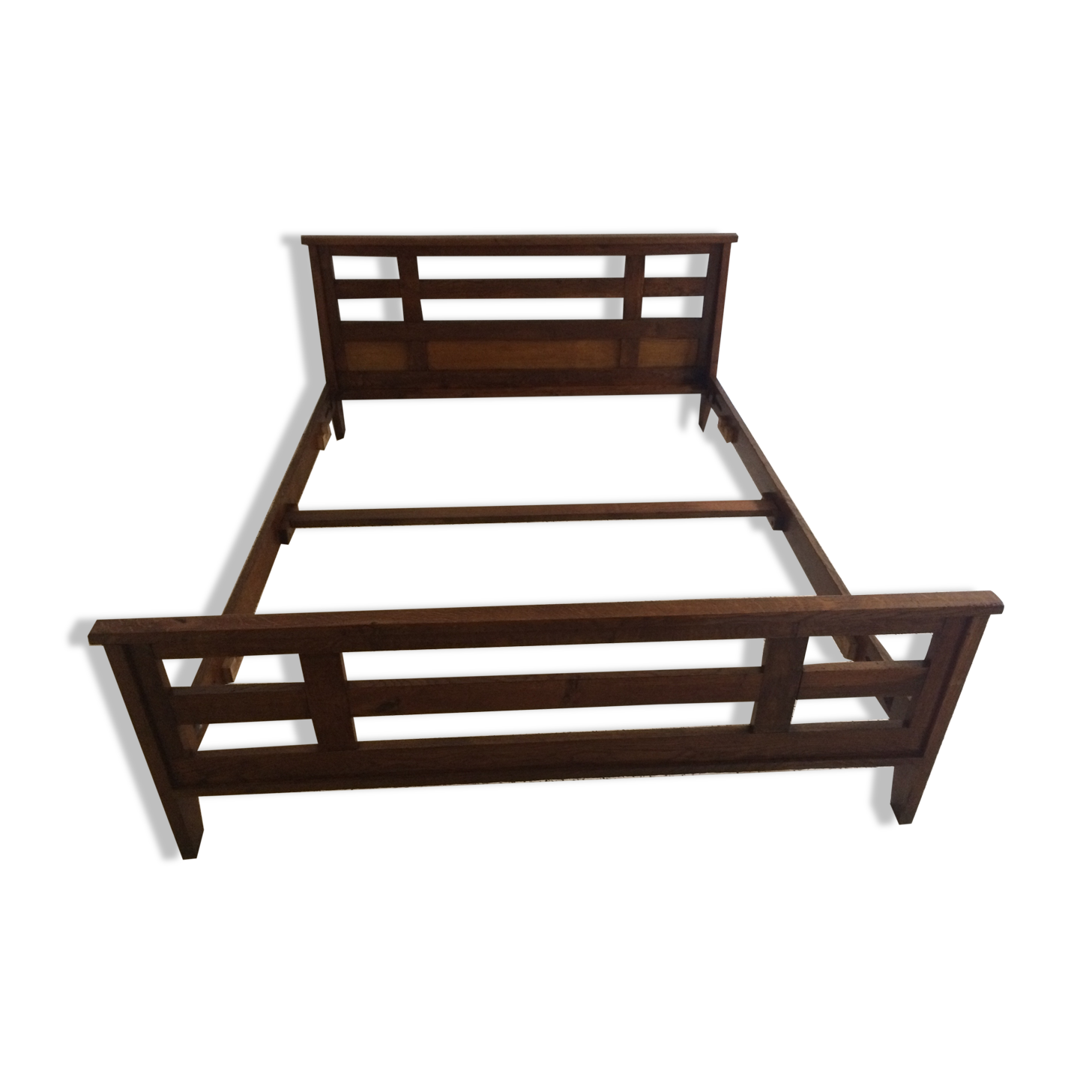 Oak bed by René Gabriel period Reconstruction