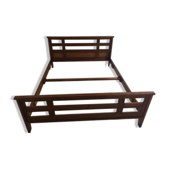 Oak bed by René Gabriel period Reconstruction
