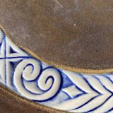 Pair of dishes or large plate in quimper sandstone vintage old art deco 1930