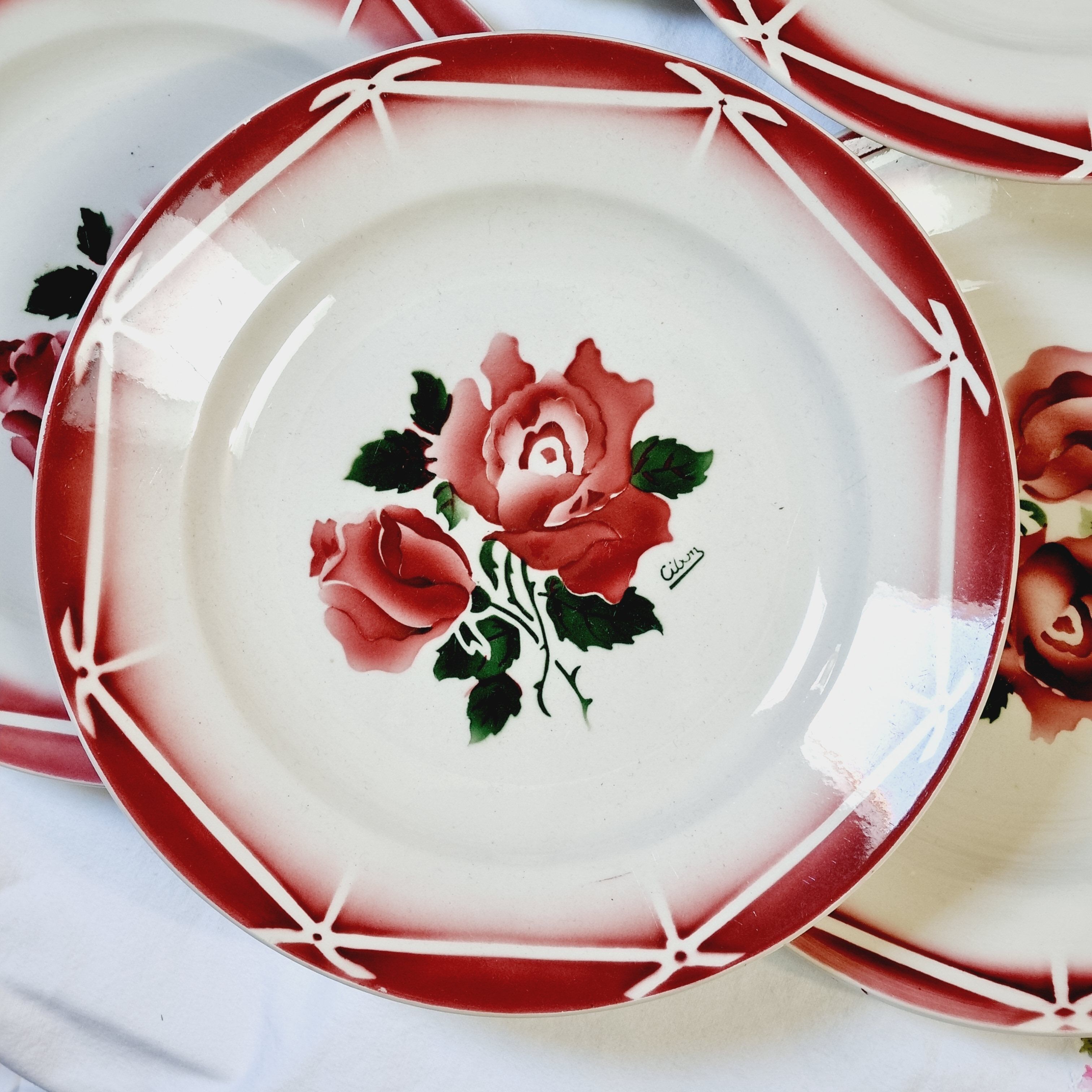 Flat plates Cibon Digoin and Sarreguemines