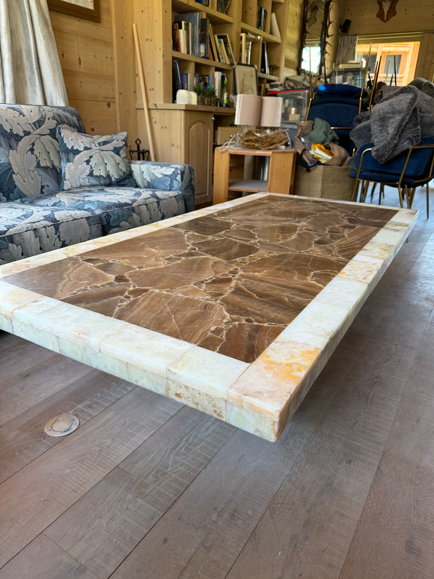 Vintage onyx coffee table signed Muller’s of Mexico
