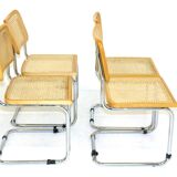 Set of 4 chairs "S32" Marcel Breuer, Italy, 2001