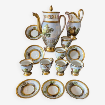 Service en porcelaine de Paris Epoque Empire début XIXe