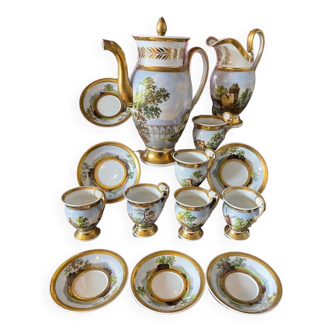 Magnificent Paris porcelain service, Empire period, early 19th century