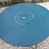Folding iron garden table