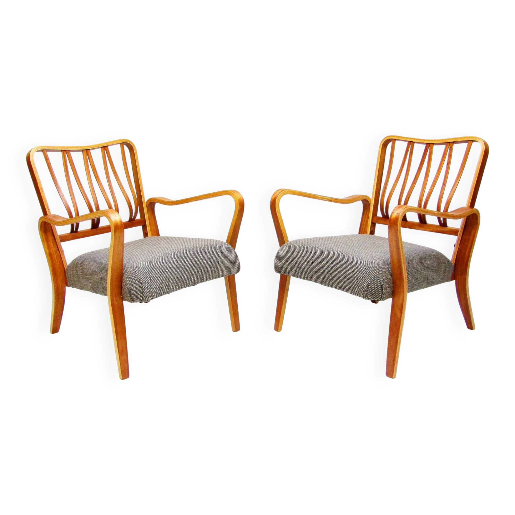 Two 1950s "Linden" Lounge Chairs in Teak by G A Jenkins