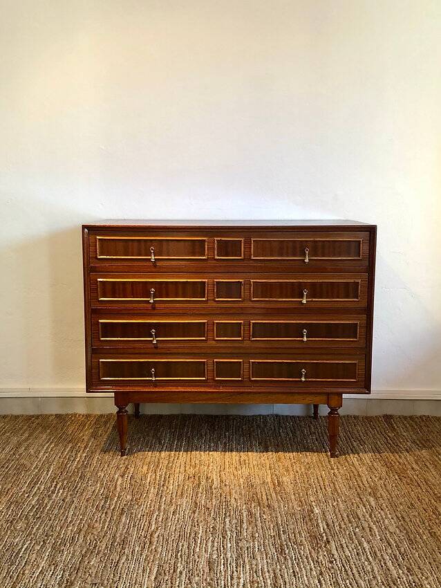 Vintage chest of drawers with bullnose contrasting moulding details