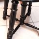 19th century Napoleon 3 piano stool with 4 turned legs, adjustable in height, restored to new