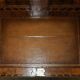 Antique George II bureau from 1740 in walnut, rosewood, and leather.