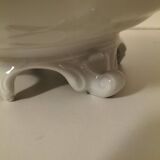 Limoges Lafarge porcelain compote bowl. Water lilies.