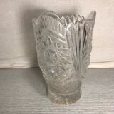 Vase ancien cristal taillé made in France vintage