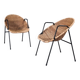 Mid-Century Modern Rattan Armchairs, France, 1950s, Set of 2