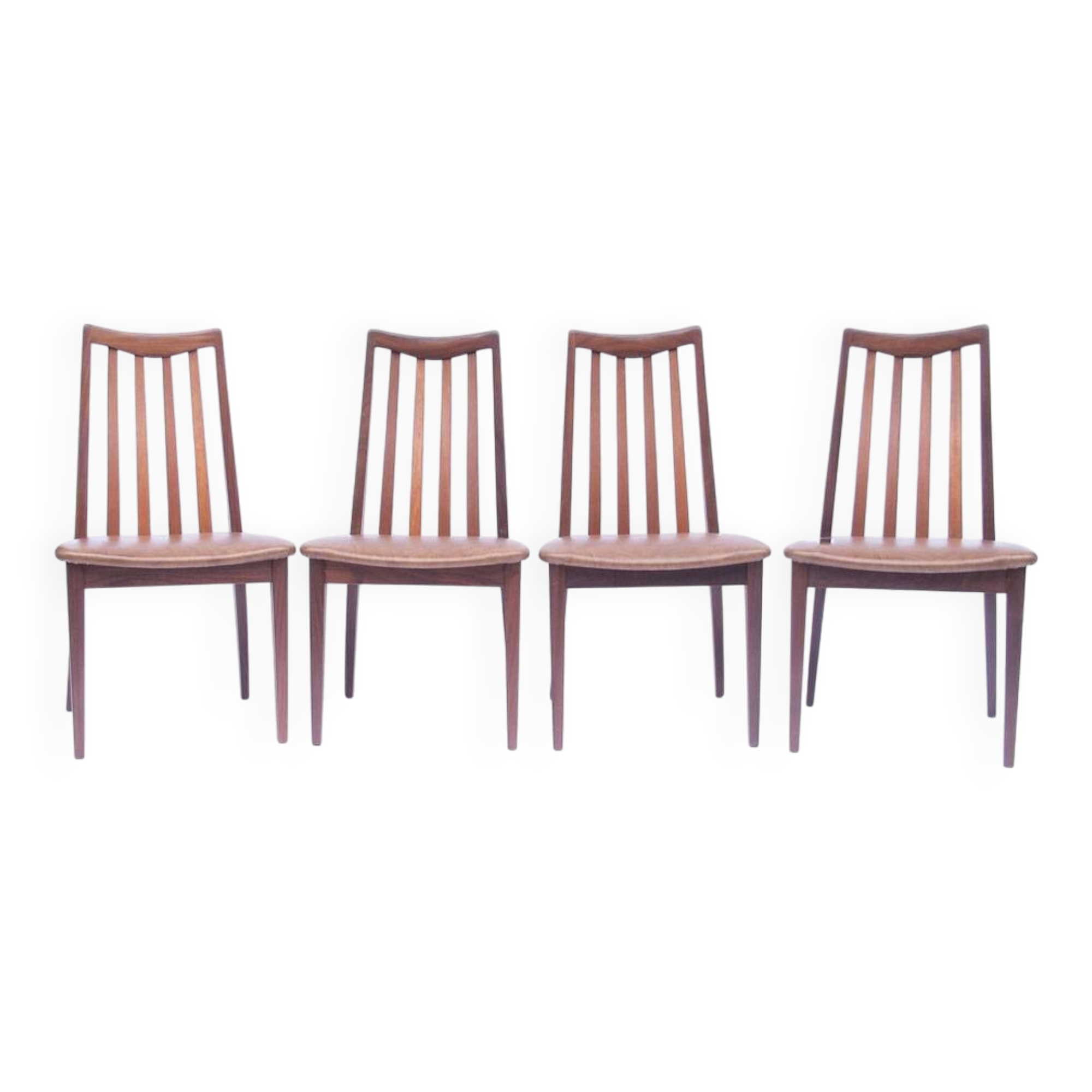 Set of 4 vintage Scandinavian Gplan chairs