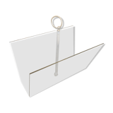 Ancien porte revues plexi transparent & anse laiton
