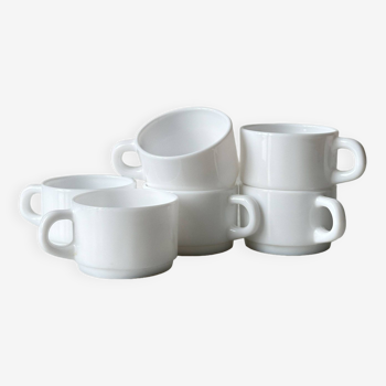 White Retro Espresso Cups