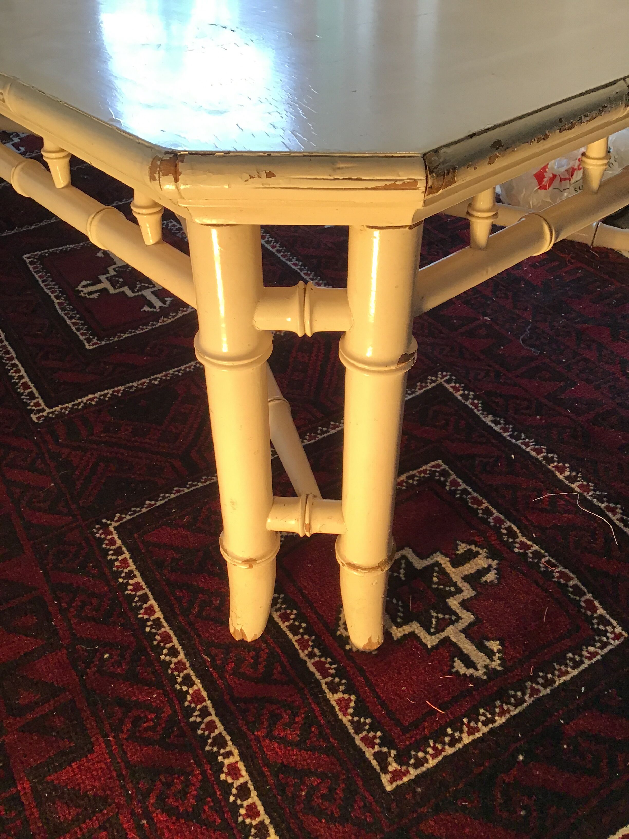 Vintage bamboo coffee table