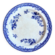 Small round Staffordshire dish in blue ironstone