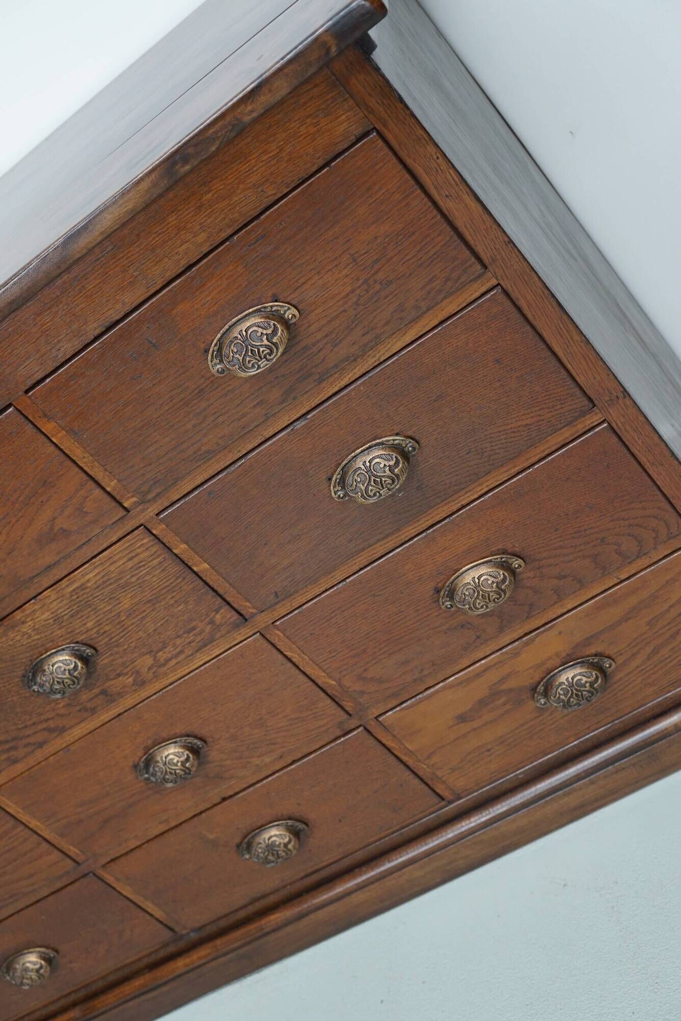Vintage Dutch Oak Apothecary / Shop Cabinet, 1940s