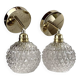 Pair of vintage glass wall sconces