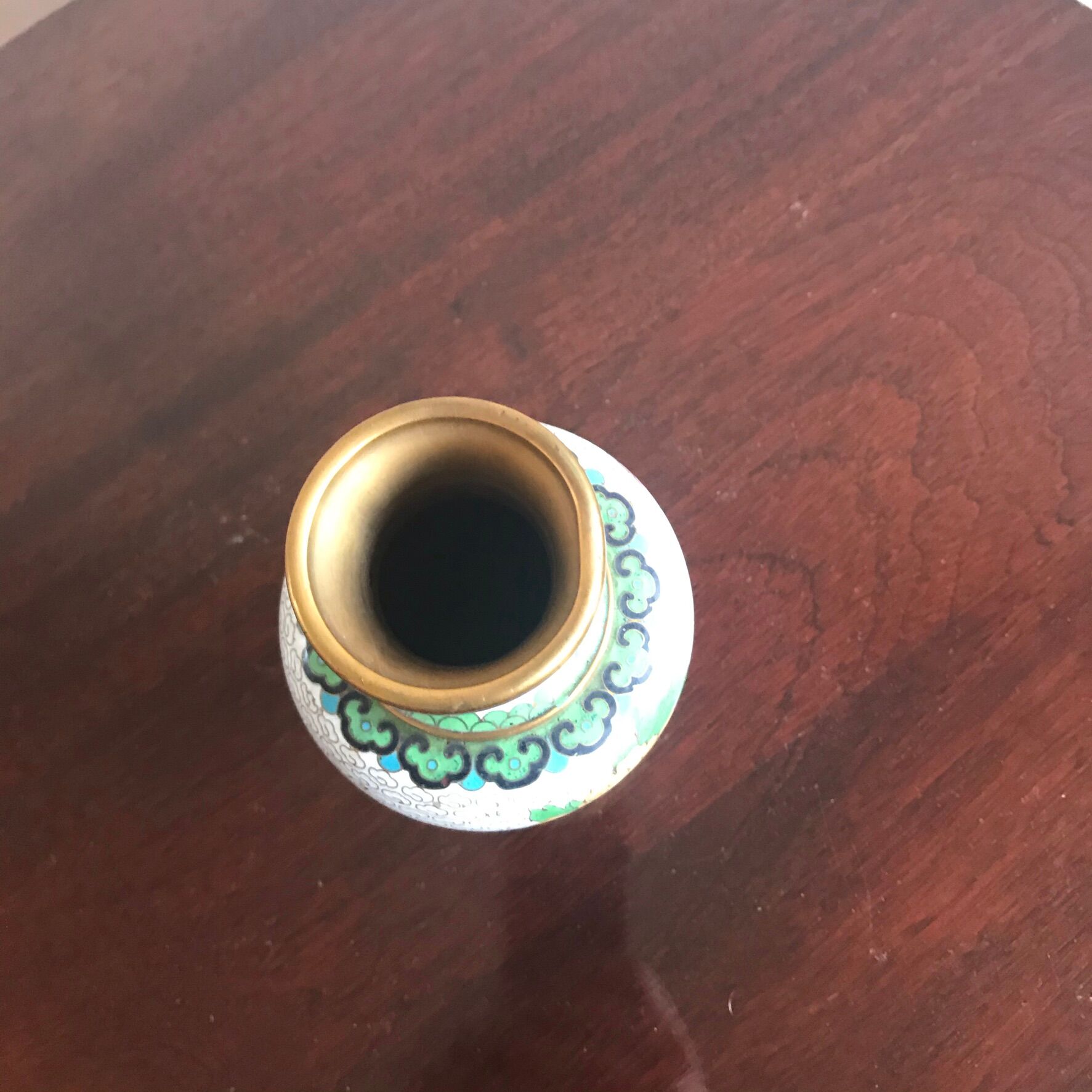 Vase chinois émaux cloisonnés