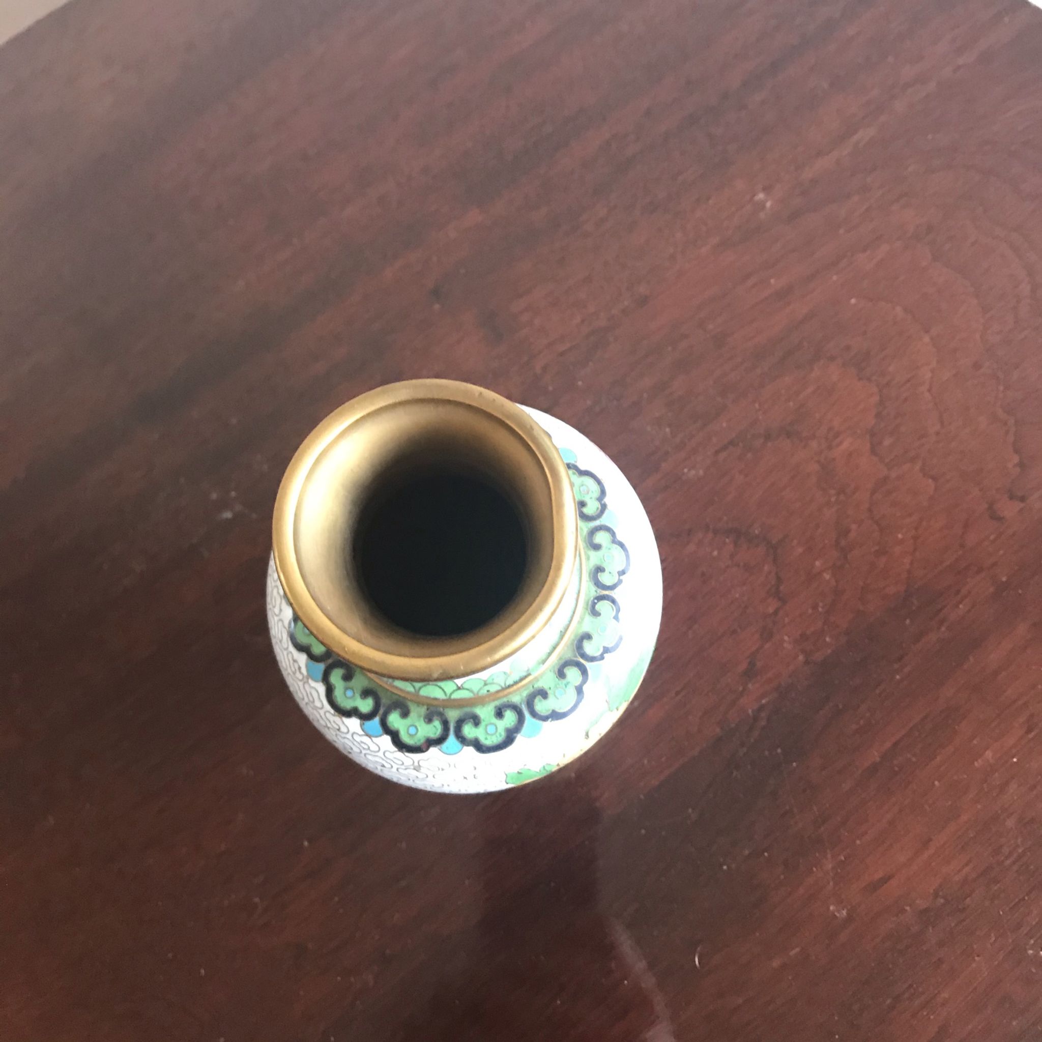 Chinese vase - partitioned enamels